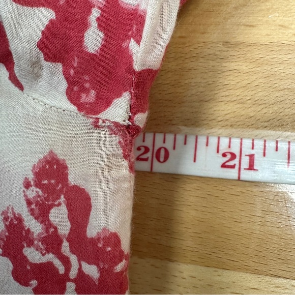 Anthropologie Mermaid Cotton Blockprint Tunic Top size XS Cover-up Made in India - Picture 15 of 16